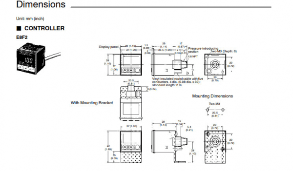 Cảm biến áp suất Omron E8F2